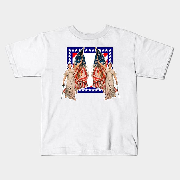 Independence day 4th of july celebration Kids T-Shirt by Marccelus